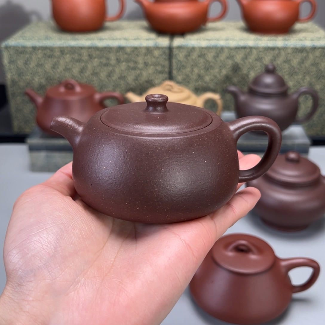 紫砂茶壶千禧紫泥井栏150c c