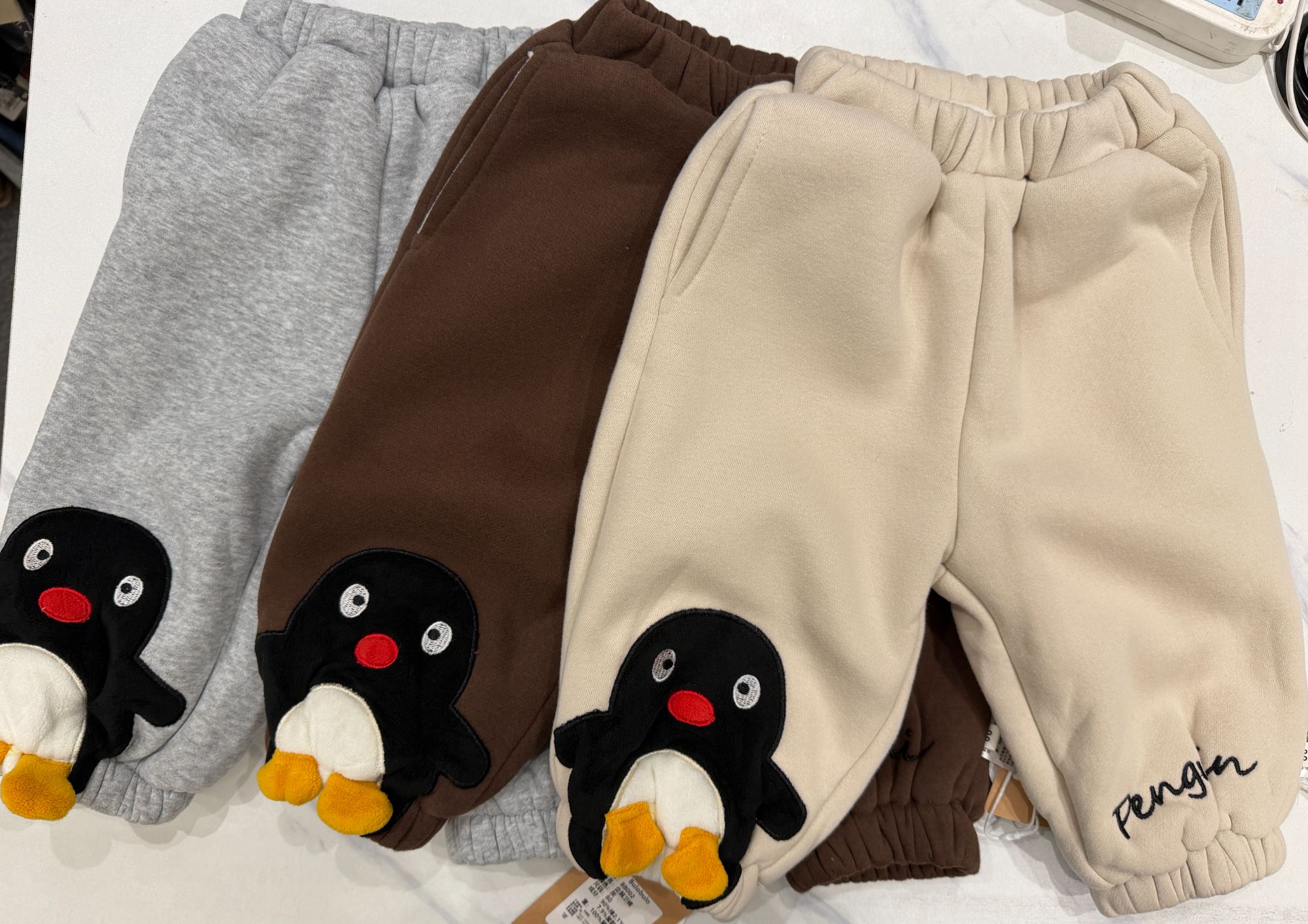 Bulobulo.新款秋冬加厚婴童企鹅卫裤