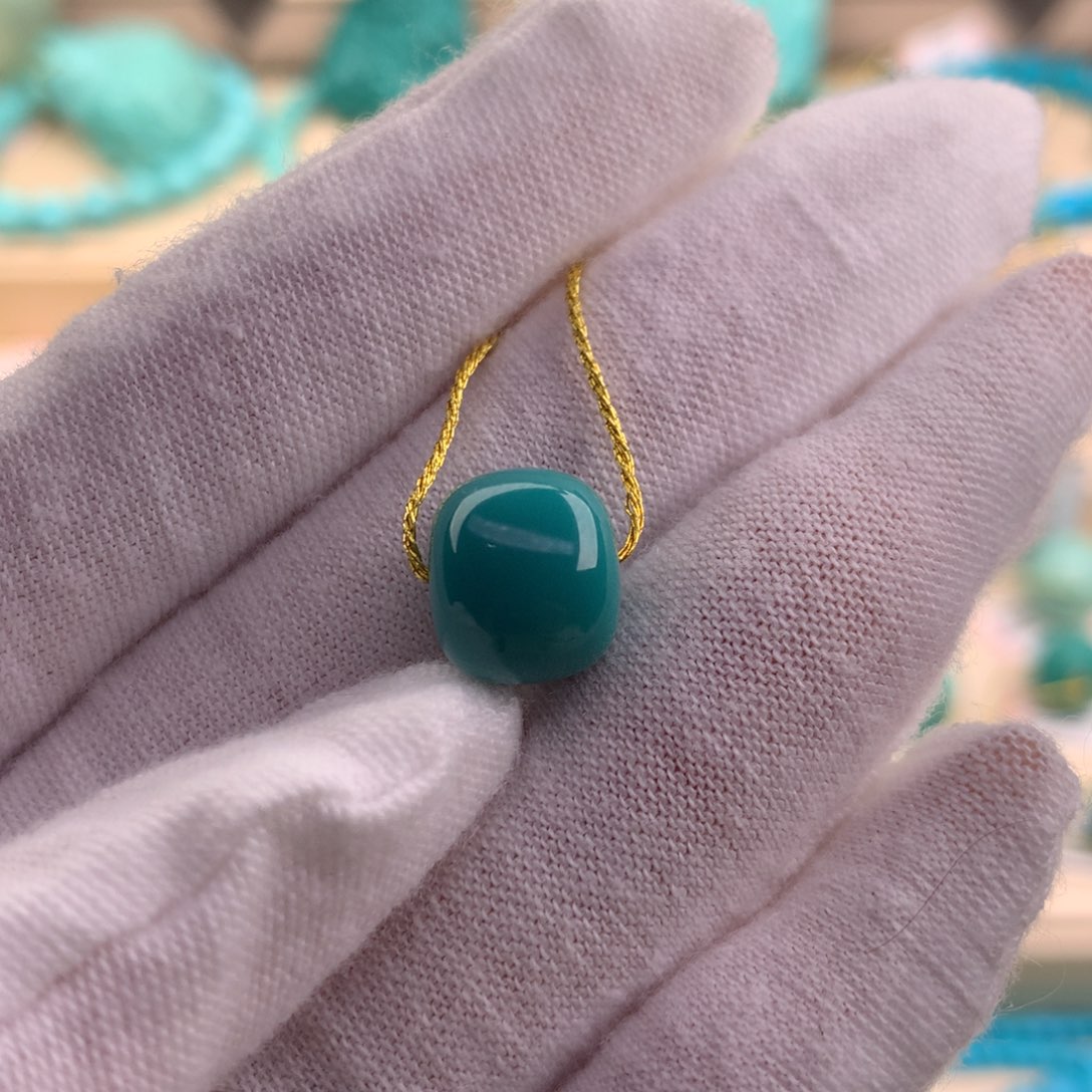 绿松石珠宝奇石未镶嵌10.8×9.4