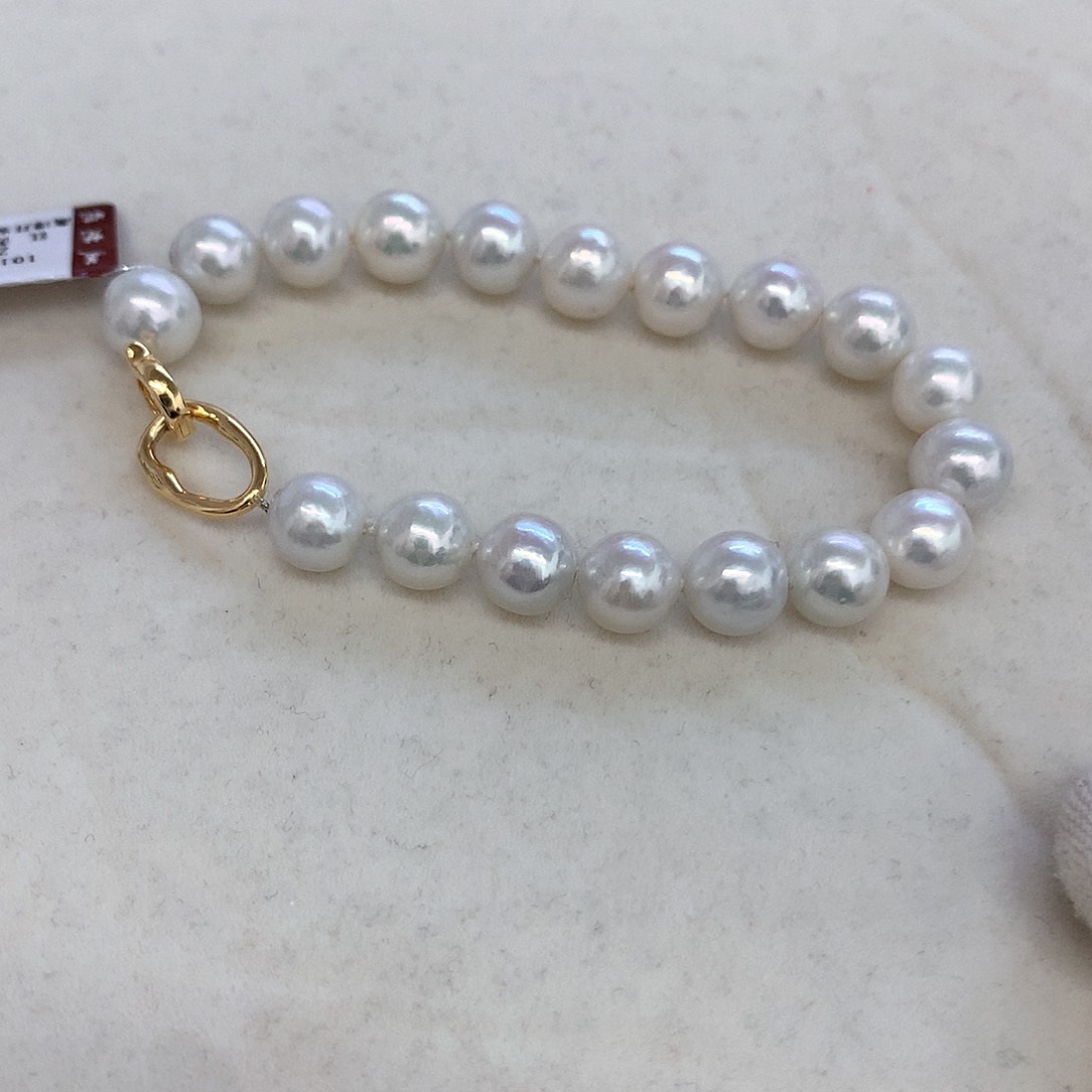 淡水珍珠手链银S925镶嵌