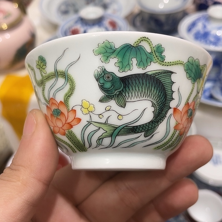 陶摆件景德镇陶瓷主人杯2344