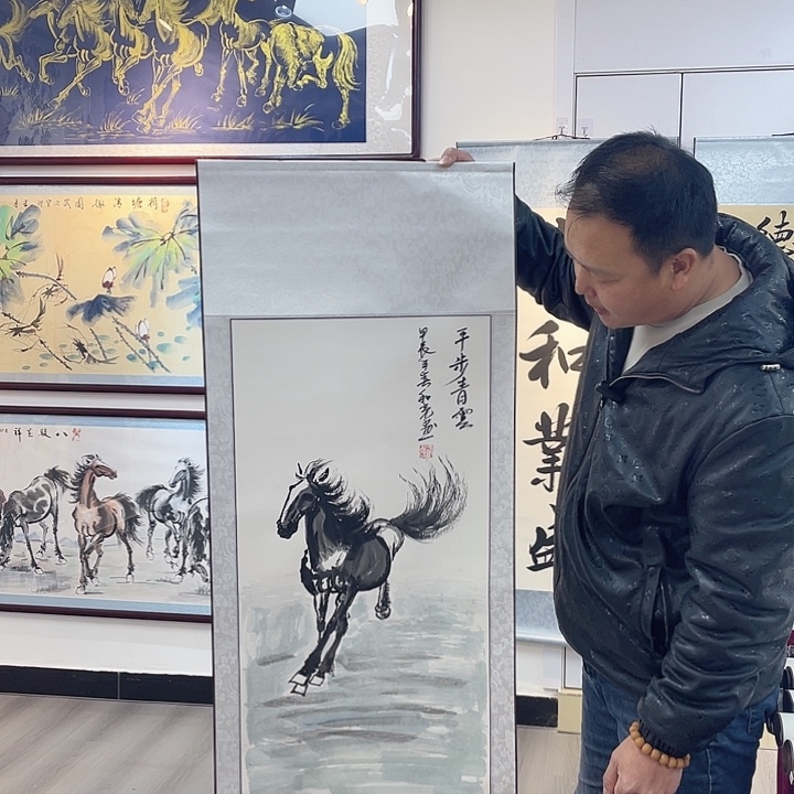 国画平步青云手绘作品