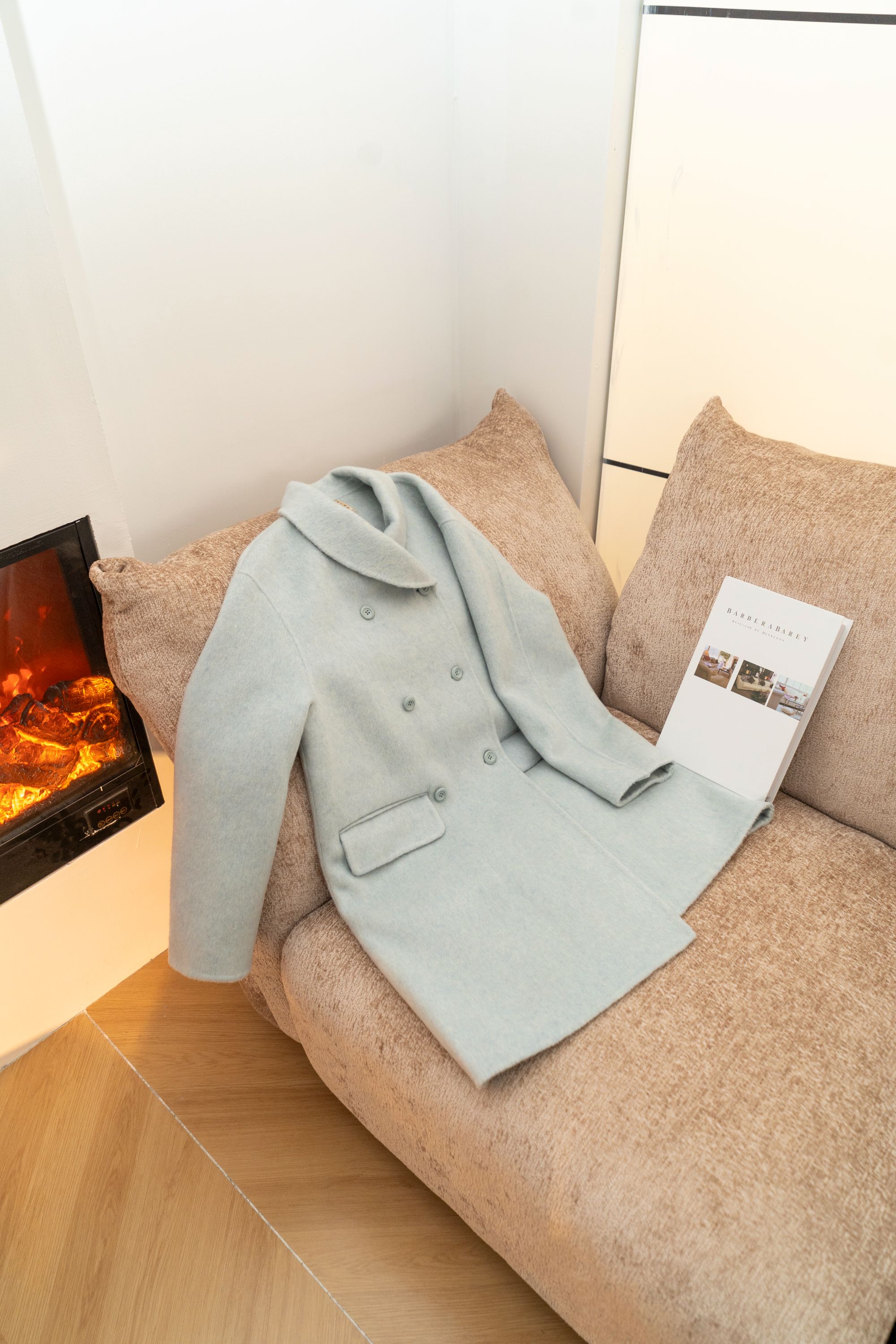 2025新款山羊绒+绵羊毛小个子定制千金风双面羊绒大衣气质2503