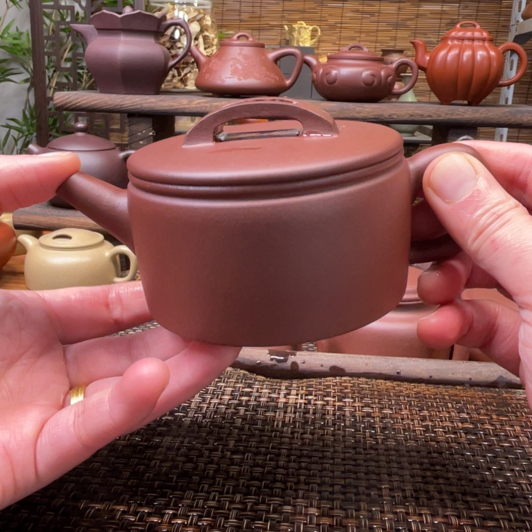 紫砂茶壶宜兴原矿紫砂手工制190