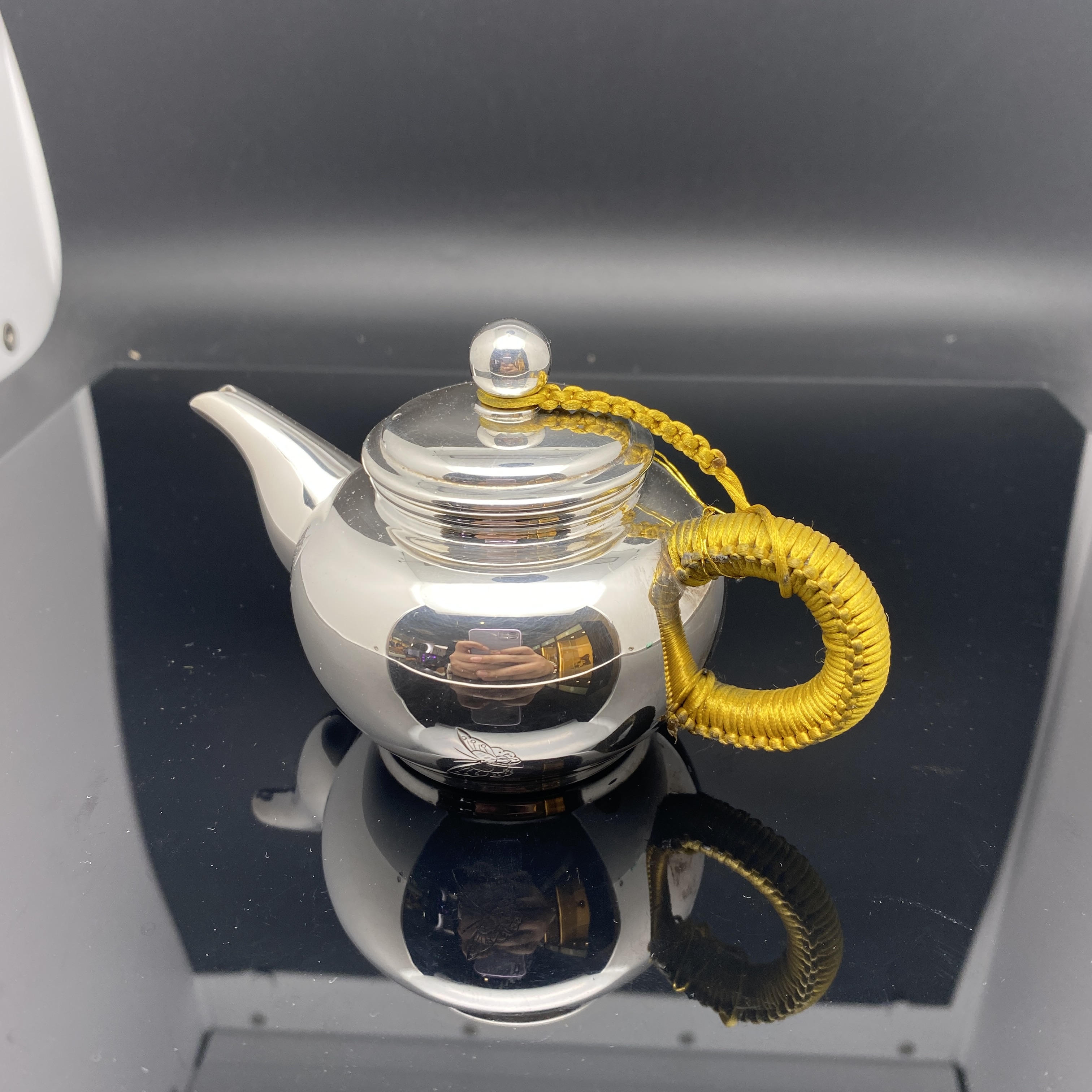 足银银制品 B0115GMD578足银素亮兰花壶（0807）