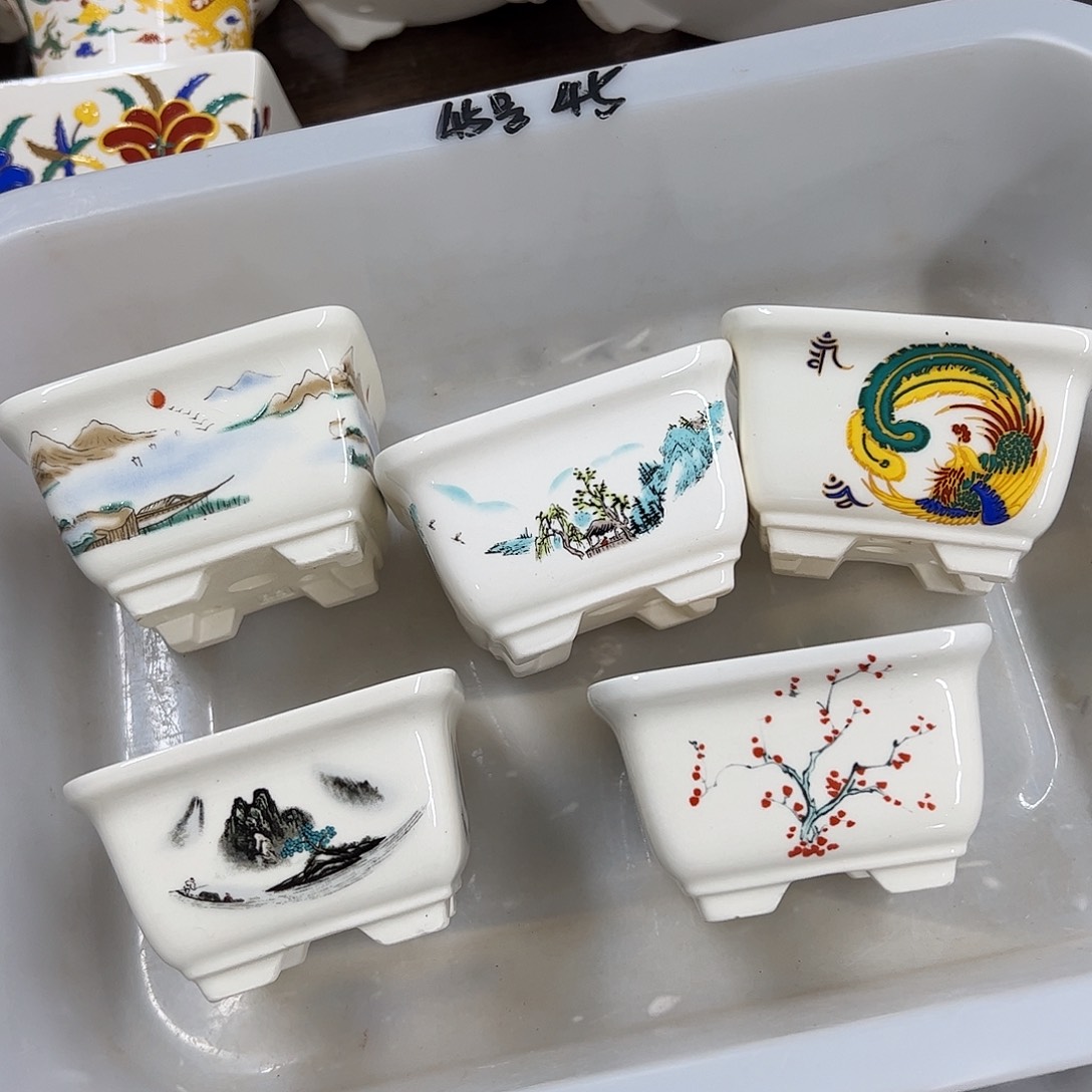 紫砂花盆45号瑕疵5个8.5/5cm