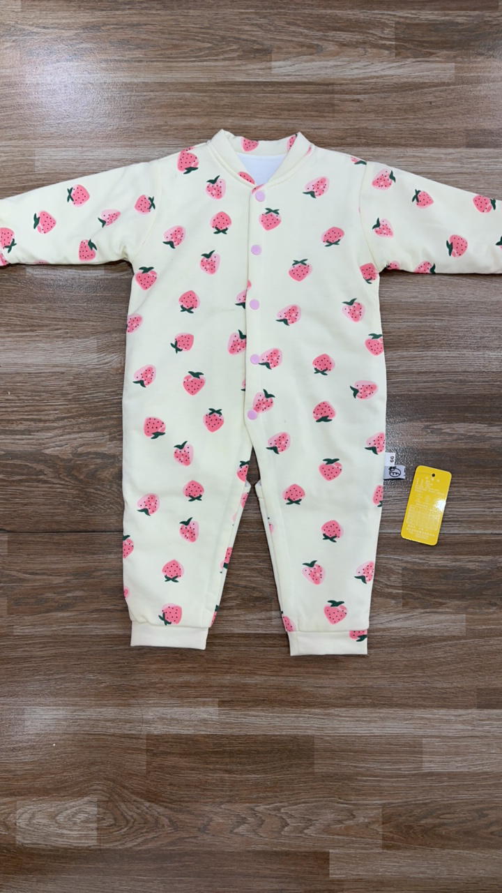 草莓薄棉连体哈衣