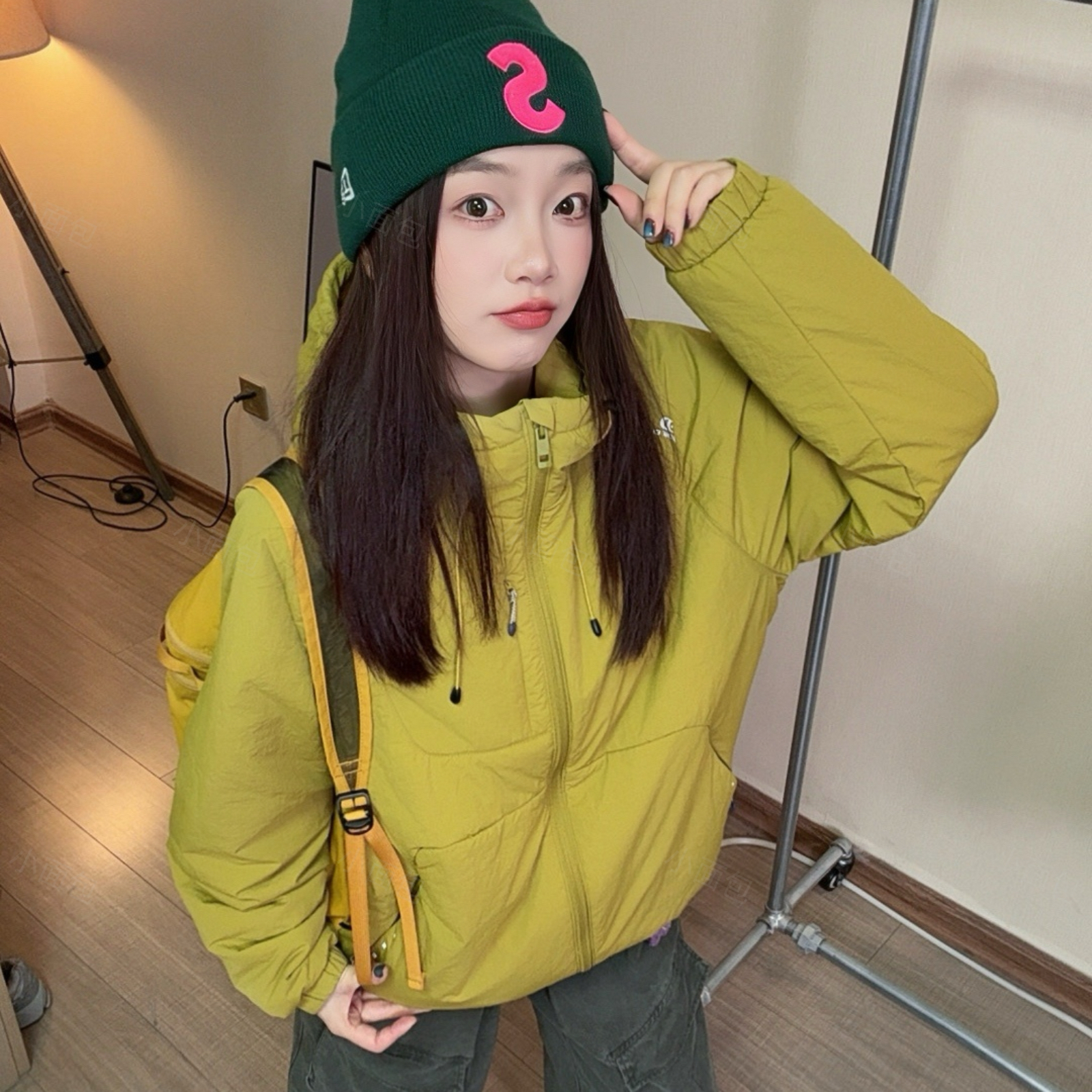 【49%绵羊毛填充 可收纳】PAKA秋冬户外轻量化连帽绵羊毛情侣棉服