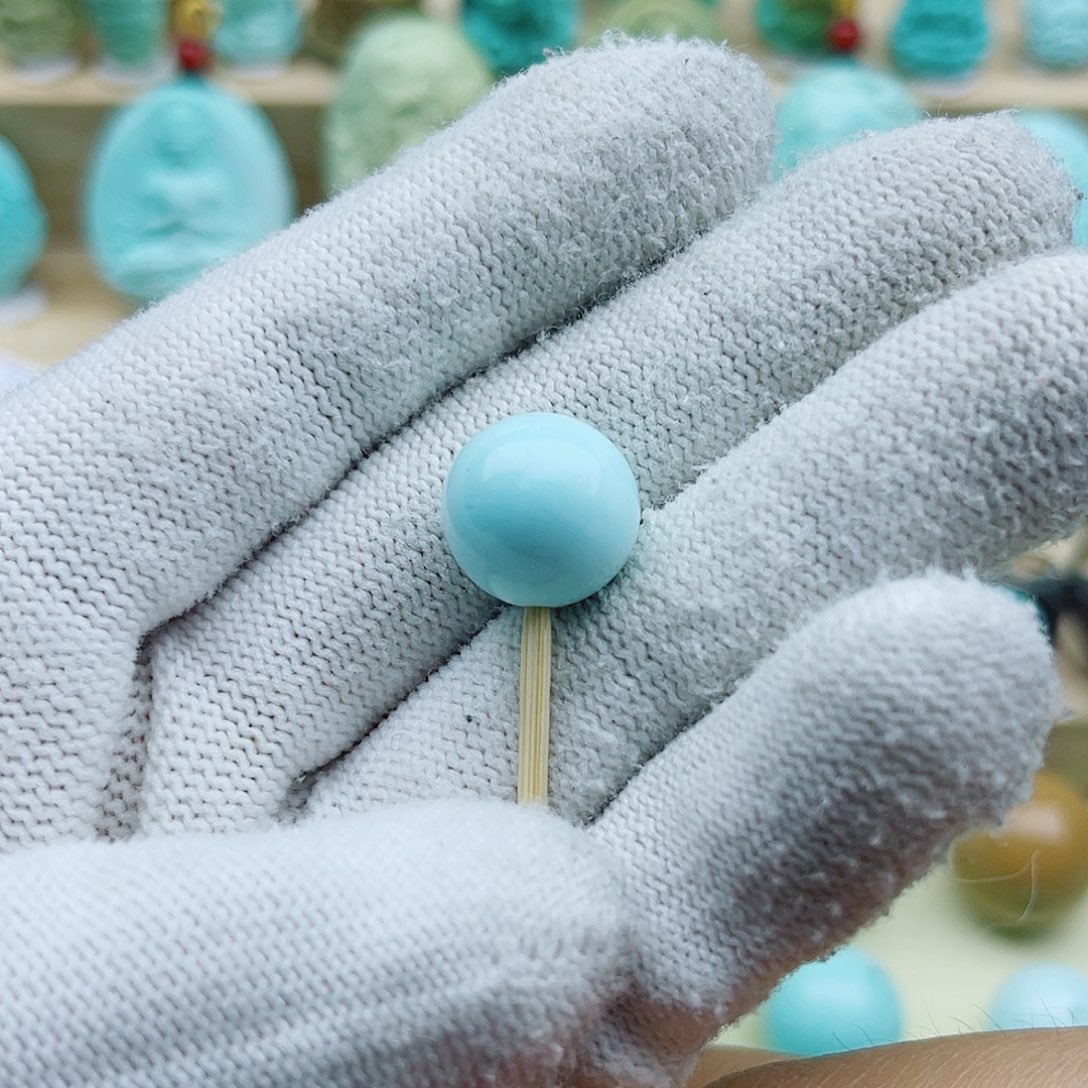 绿松石未镶嵌珠宝奇石13mm