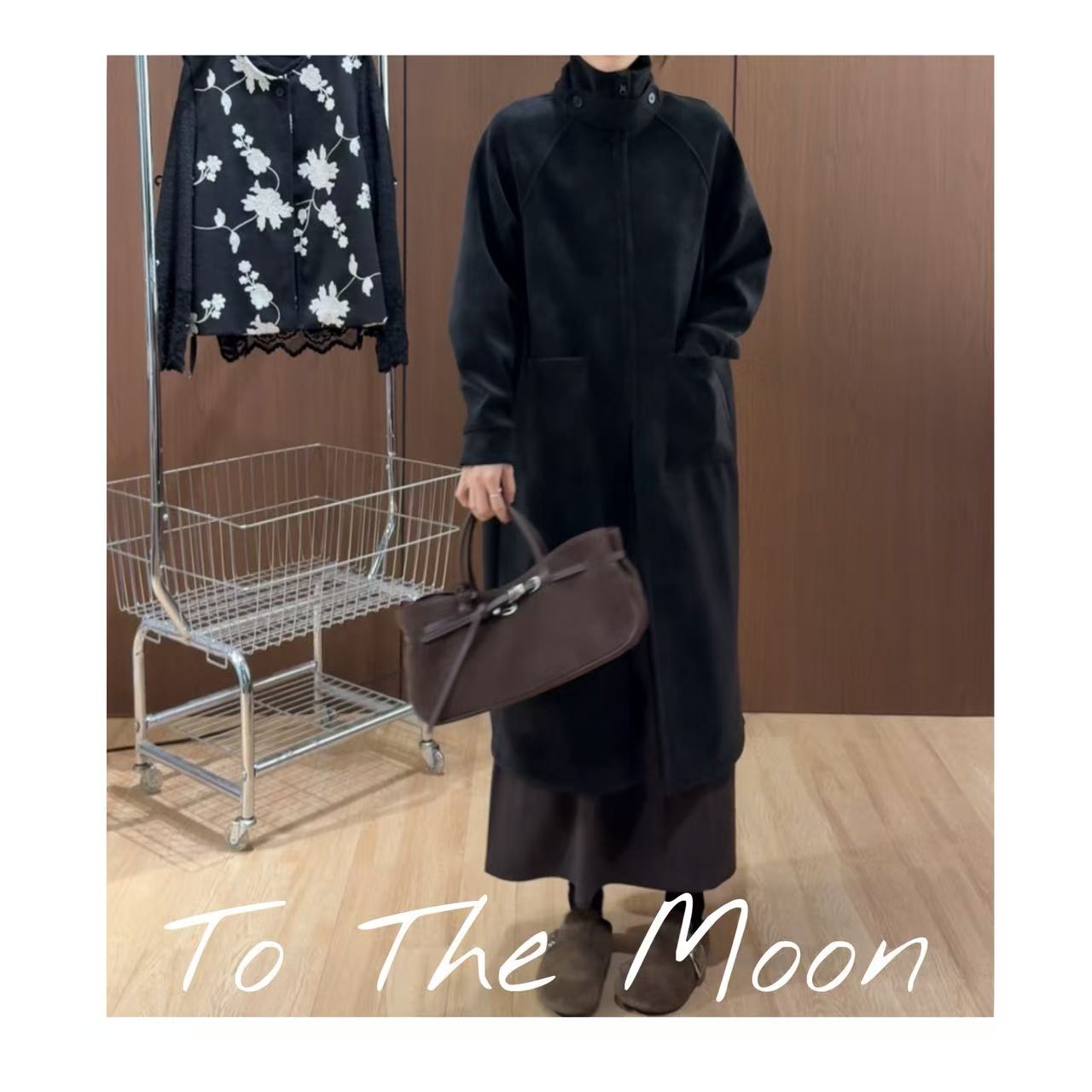 Zoe 原创【塔塔乐乐德】立领皮制风衣外套气质百搭抗皱休闲中长款