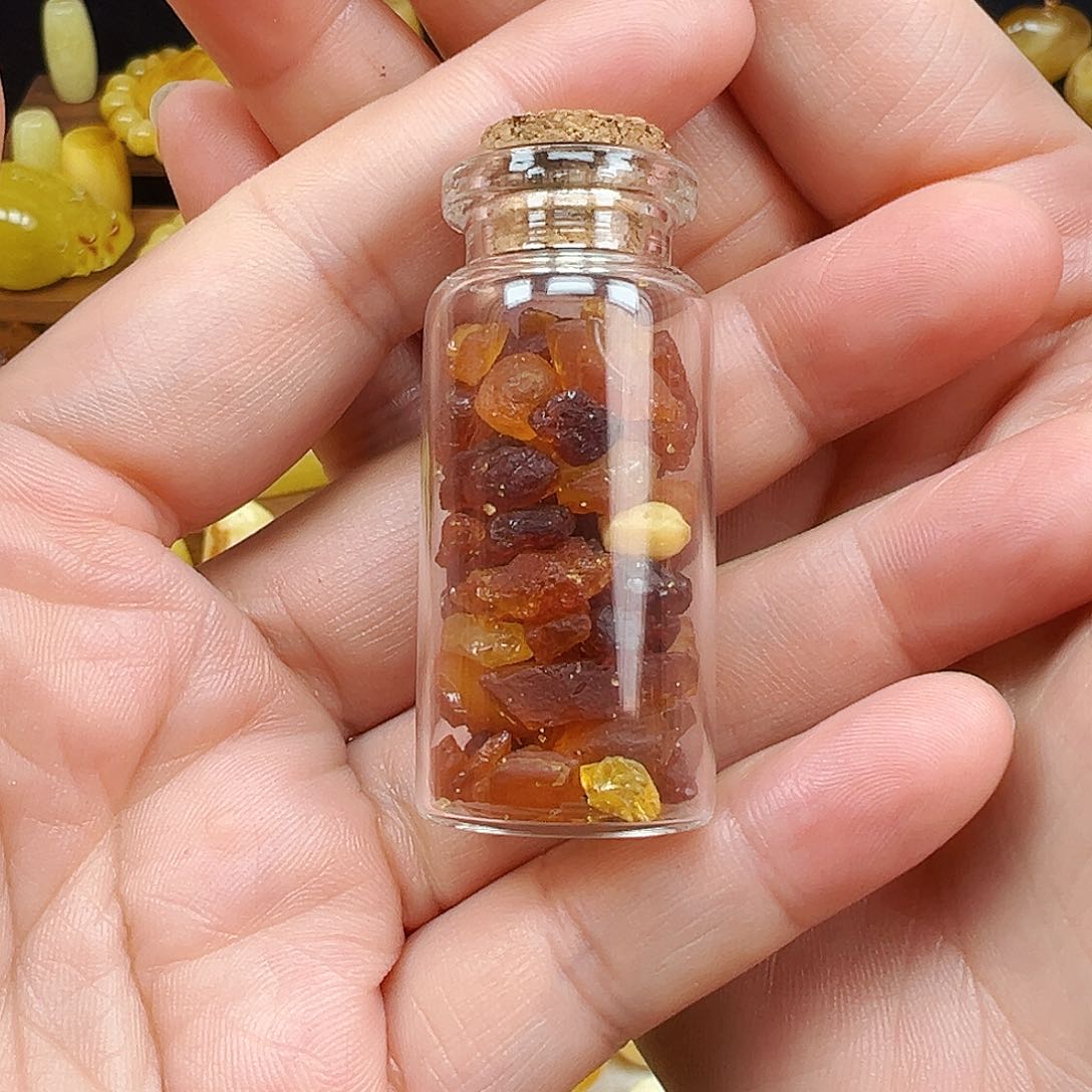 蜜蜡未镶嵌珠宝奇石清*蜜蜡漂流瓶