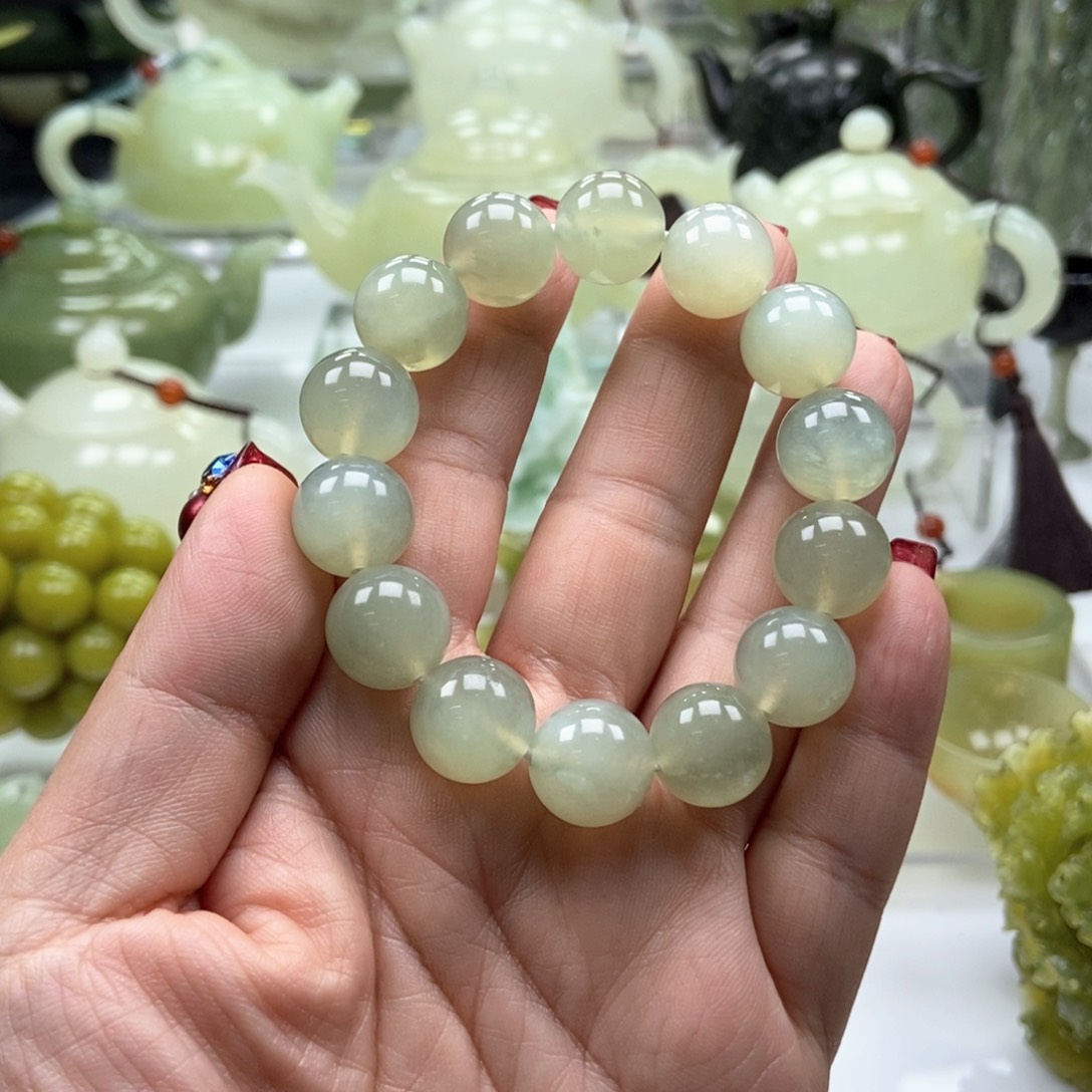 蛇纹石玉手链未镶嵌