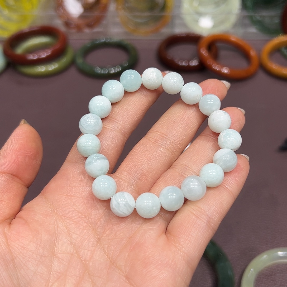 蛇纹石玉未镶嵌手链