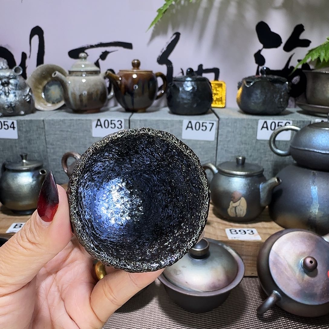 杯建水紫陶柴烧碳化杯