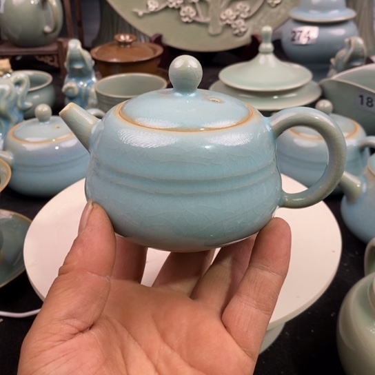 壶原铲釉原产地汝瓷精品