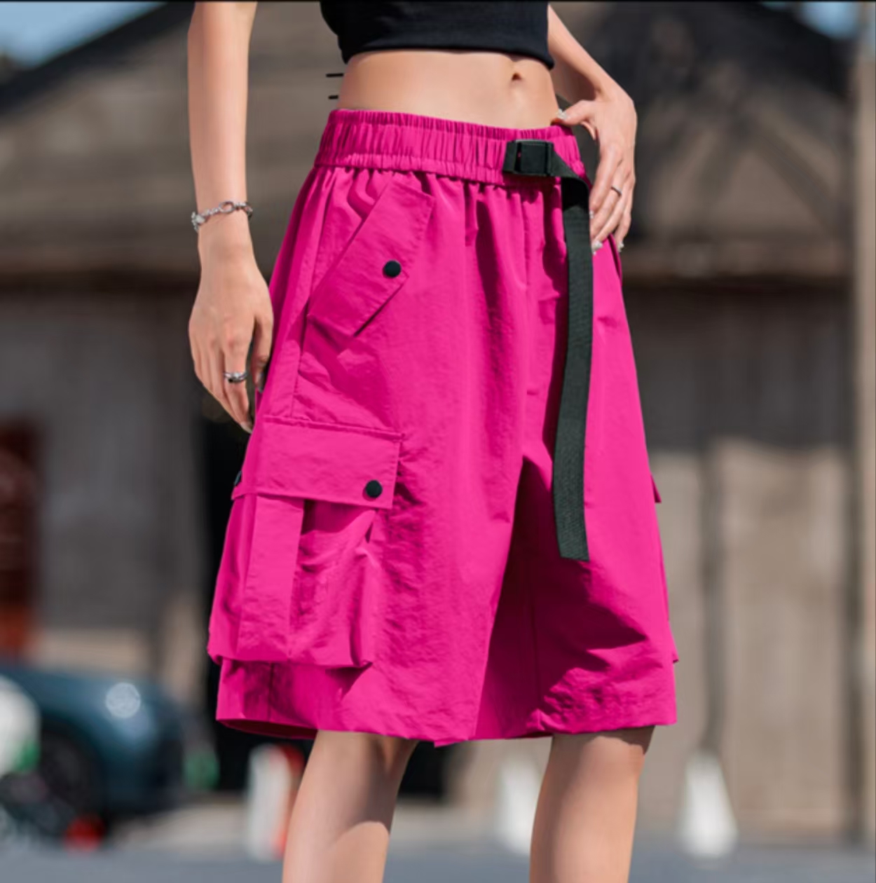 【OY】A家美式多口袋工装短裤（DK01）男女同款