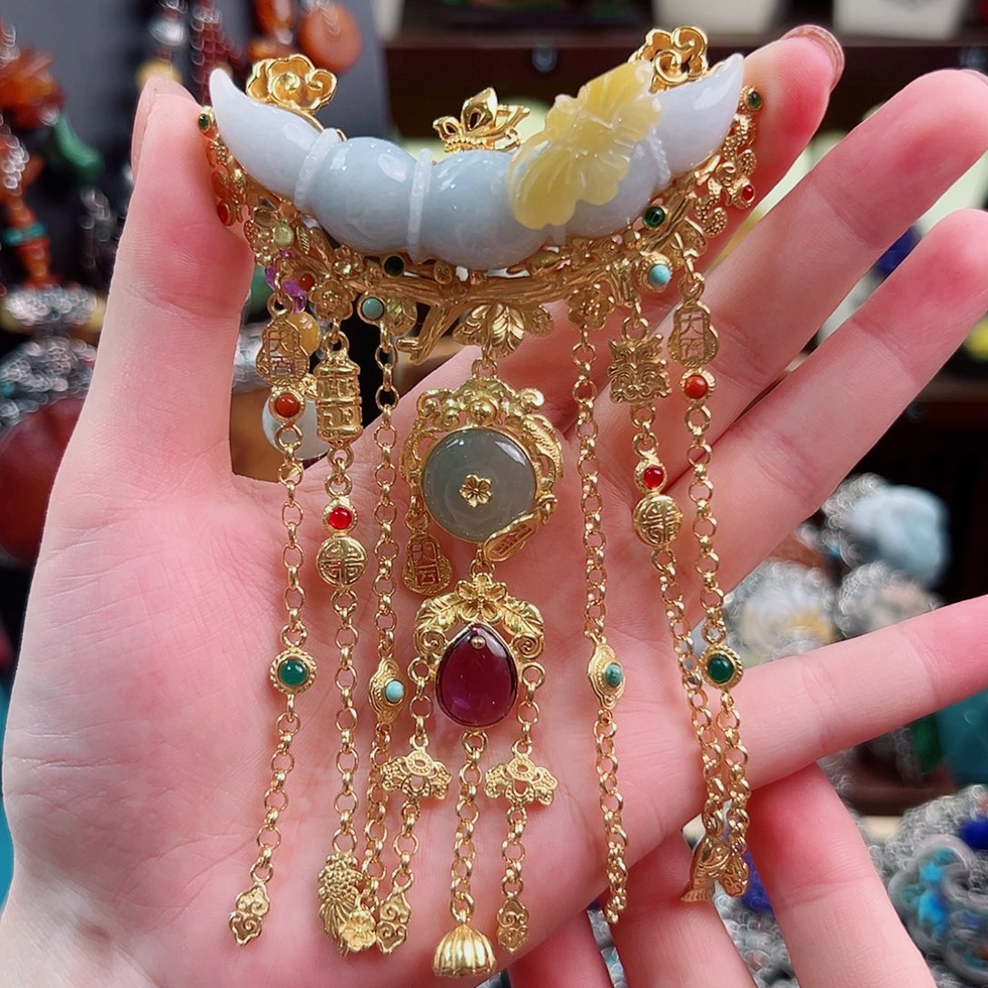 翡翠银S925镶嵌吊坠吊坠