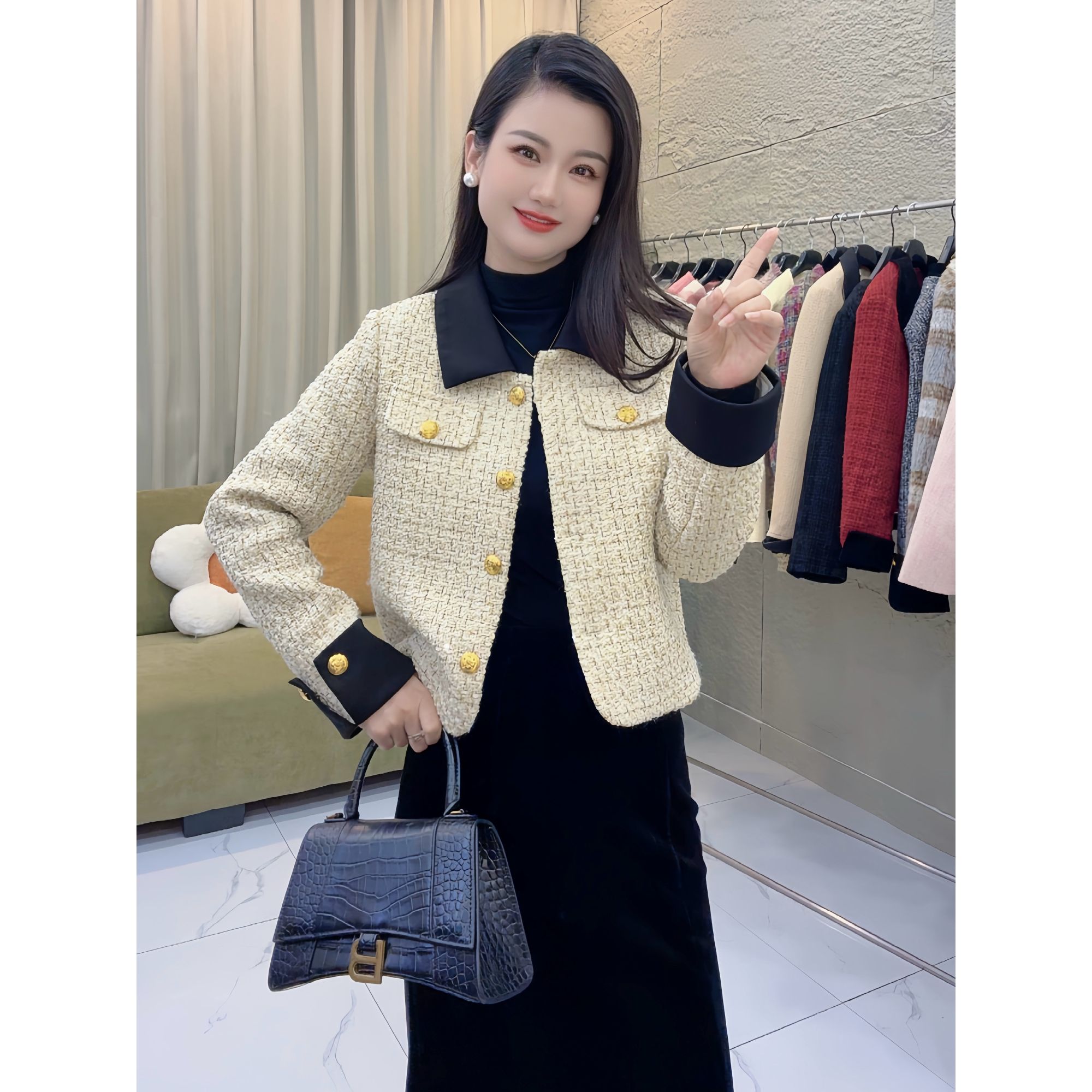 【新款+运费险】高级感小香风短款外套女装秋冬气质设计感外搭RO527
