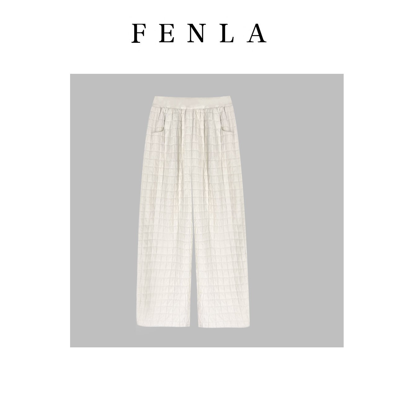 【惠姐私服】百搭休闲保暖防风复古休闲方格纹棉裤  85391