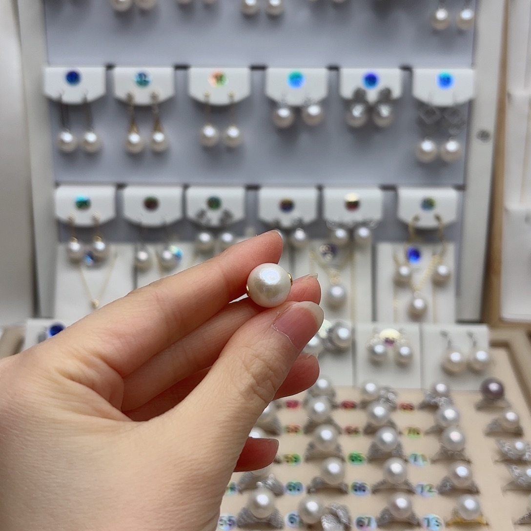 淡水珍珠颈饰银S925镶嵌