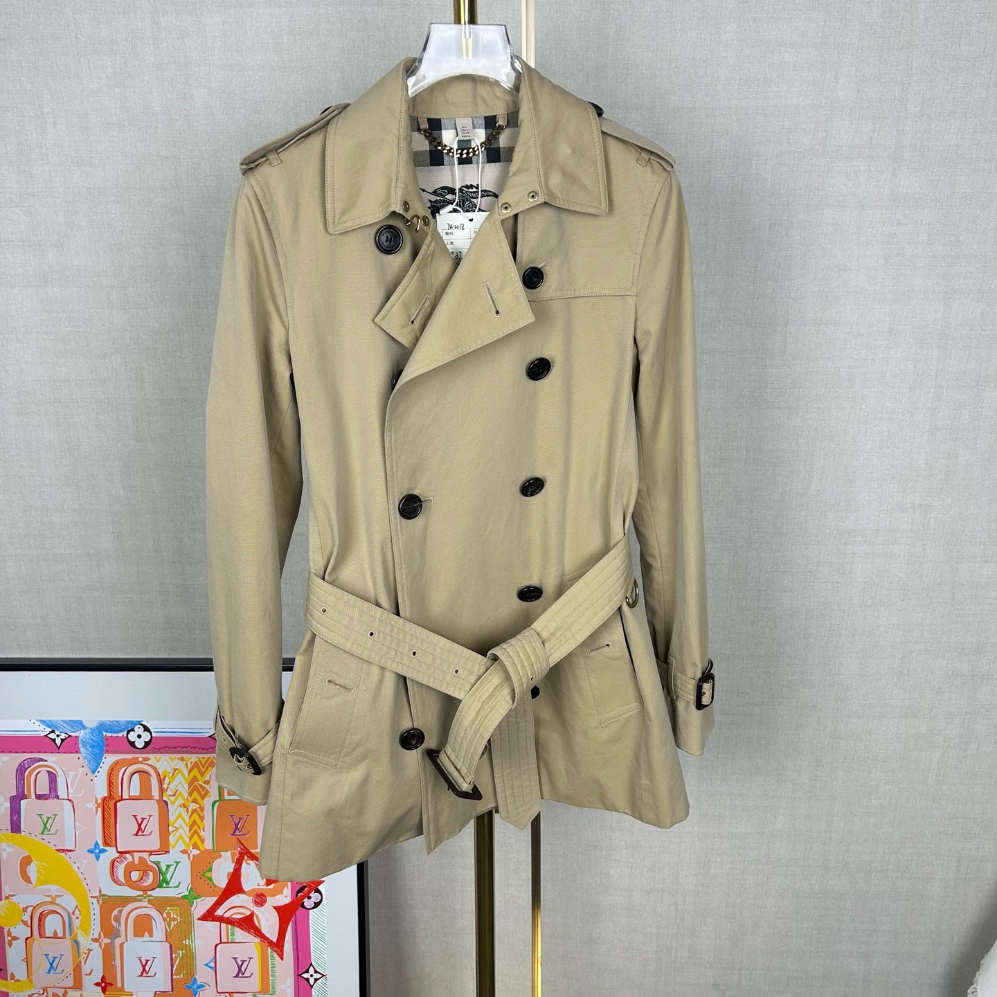 99新 BURBERRY/博柏利 TW0018/UK6/肯辛顿系列风衣/公价18500