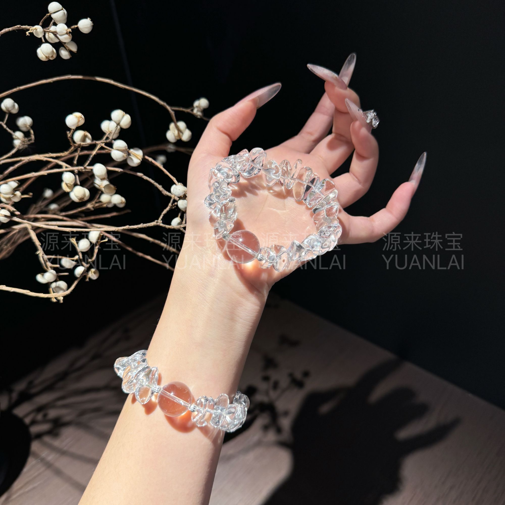 C*碎冰月光*白水晶YY3535