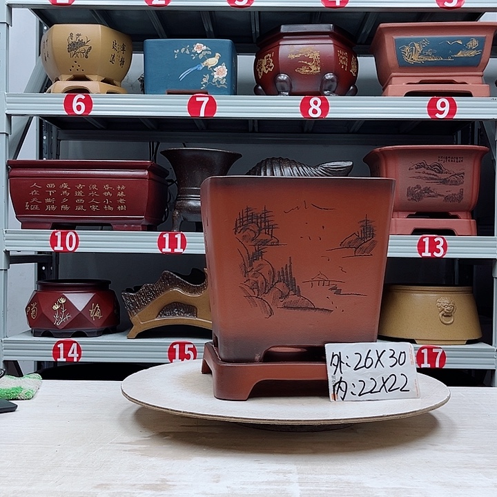 紫砂花盆紫砂花盆