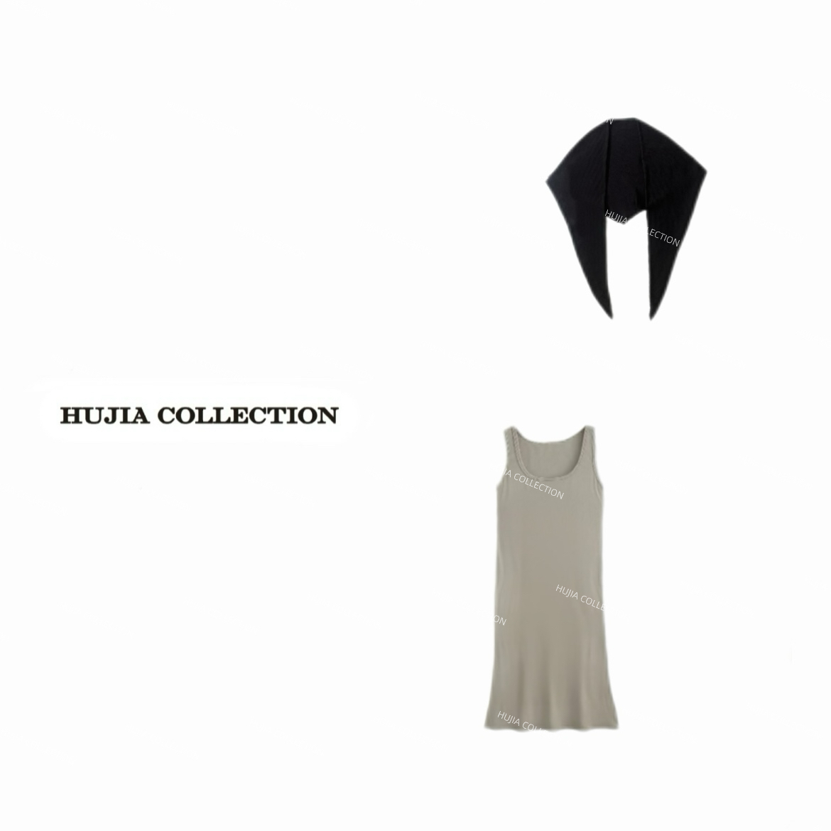 HUJIA 胡嘉丨“文艺轻法式”25夏日新款设计感高级连衣裙10297