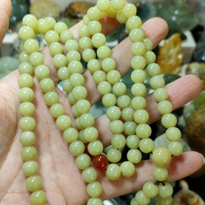 岫玉未镶嵌108粒手串款式