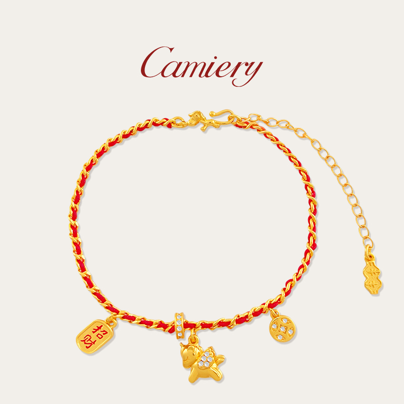 CAMIERY/卡美瑞 新中式轻奢编织红绳好运飞马手链