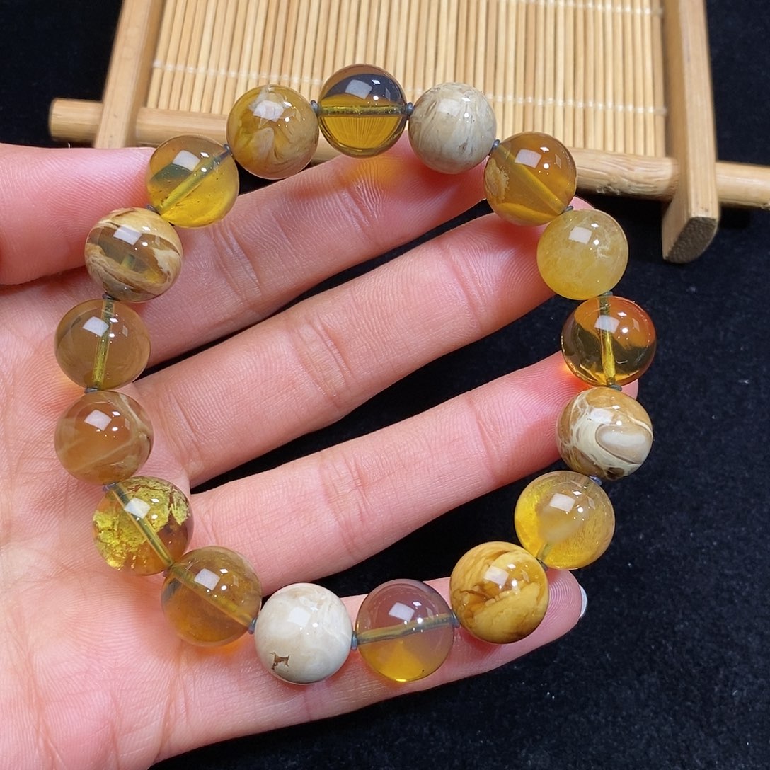 琥珀颈饰未镶嵌12mm蜜宝手串