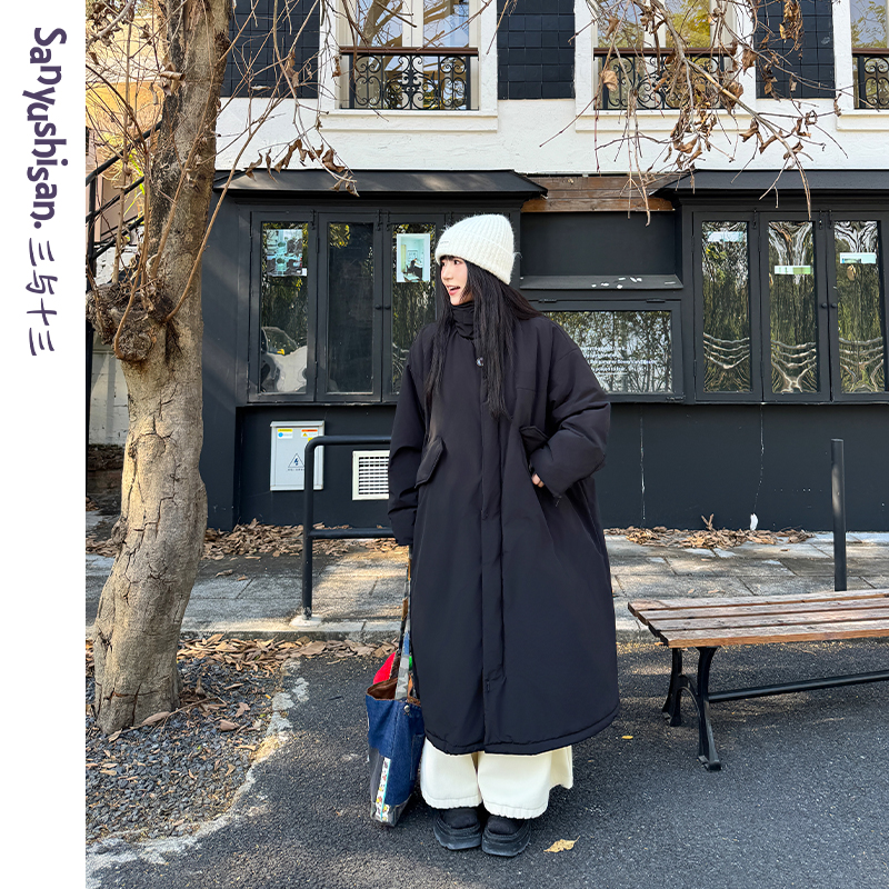 三与十三|摩登回响|秋季时尚百搭韩版显瘦定制长款棉服