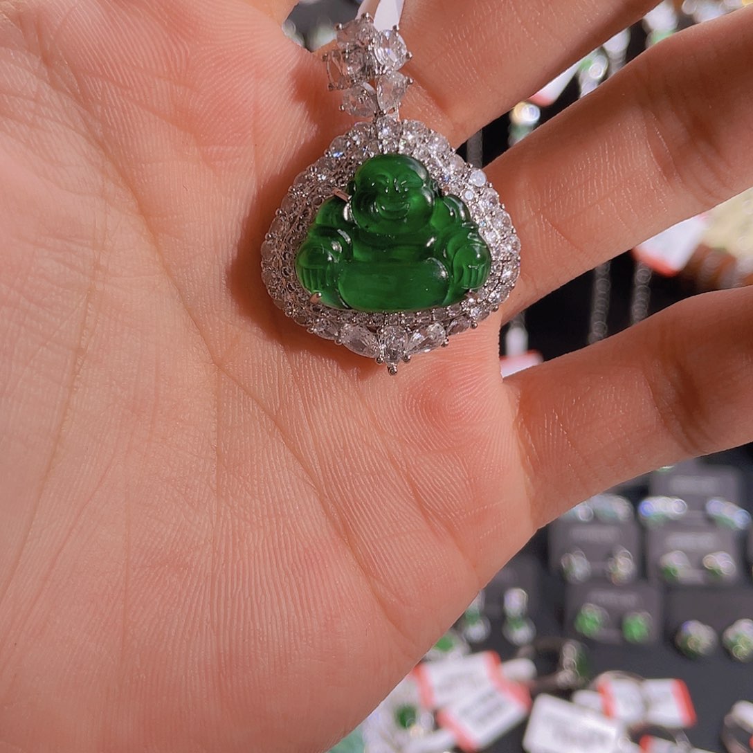 翡翠未镶嵌吊坠(不含链) 