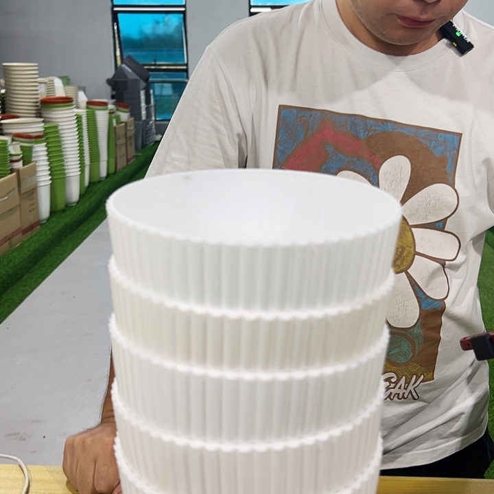 微瑕竖纹口17高15白色5个无托