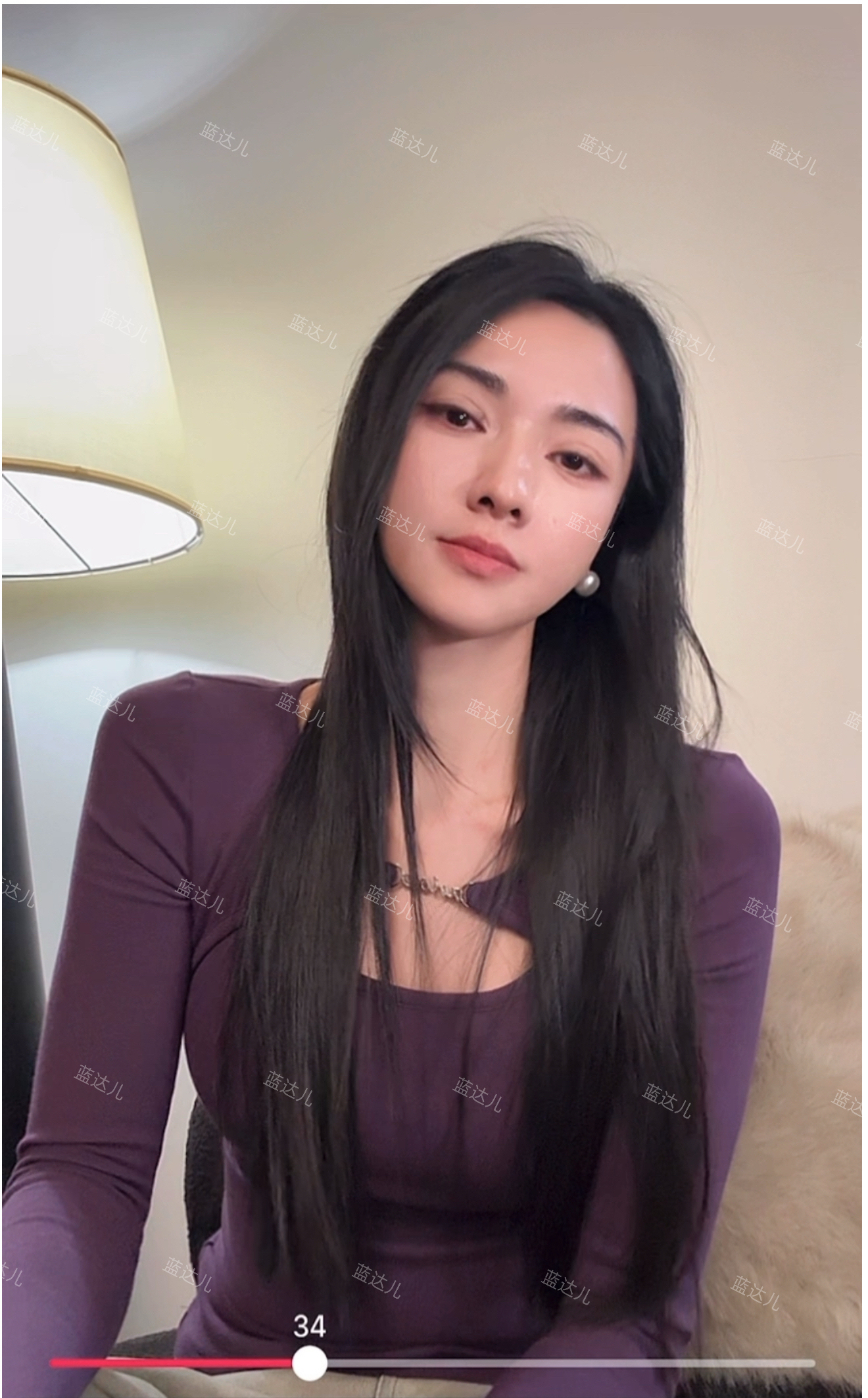 蓝达儿【可拆胸垫皮筋】秋冬新款设计感修身性感长袖T恤加绒打底衫