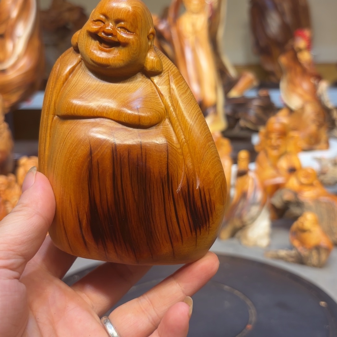 柏木太行崖柏弥勒佛