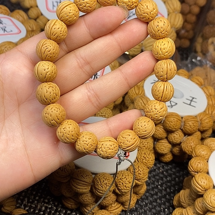 圈***哥手串桃核野生金豆1.3