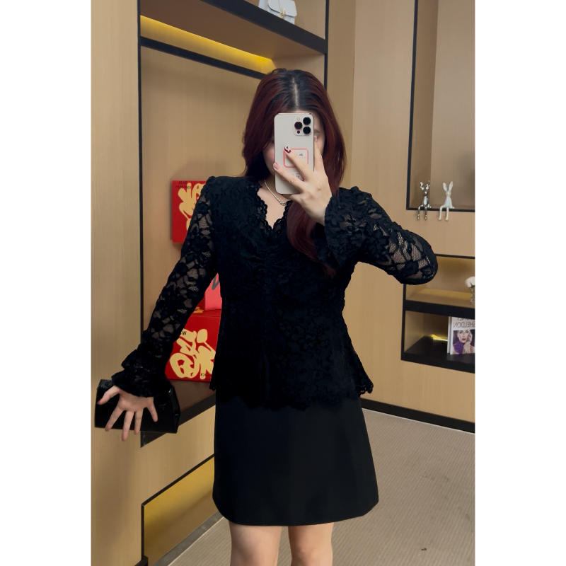 桃子微胖定制~【JMQ334】秋冬新款气质显瘦遮肉上衣