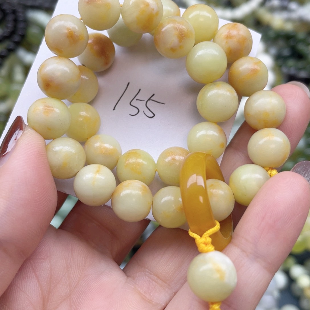 未镶嵌蛇纹石玉手链