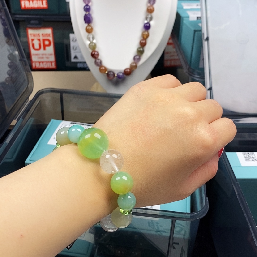 水晶手链银S925镶嵌