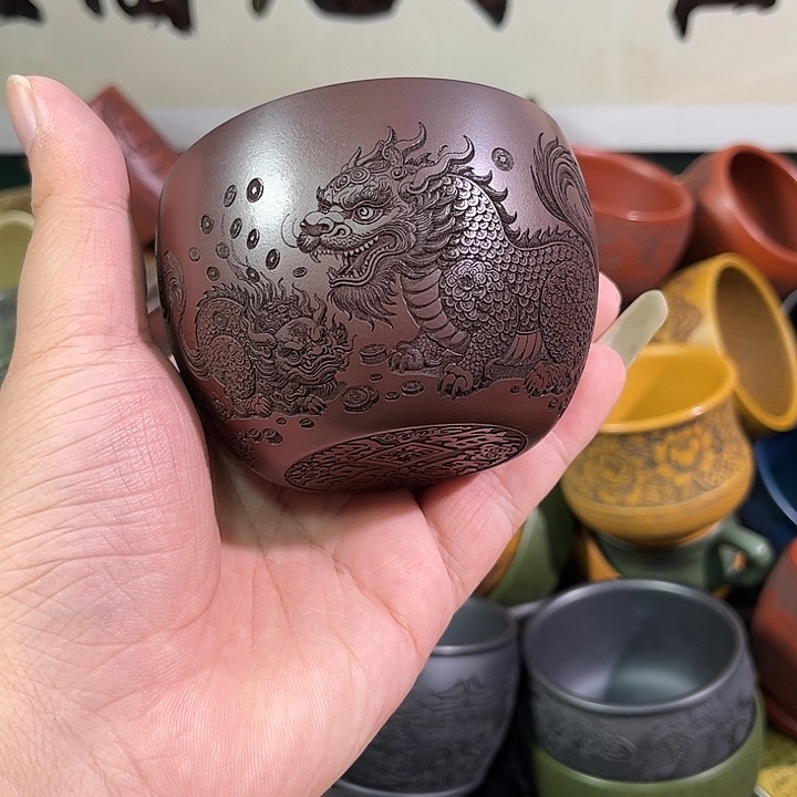 茶杯紫砂全手工紫砂主人杯
