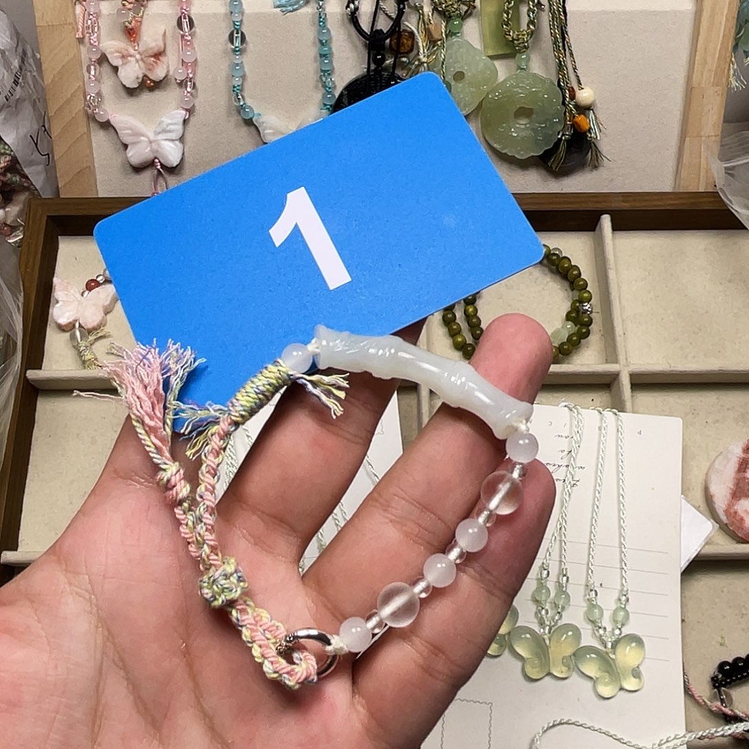 蛇纹石玉合金颈饰