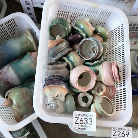 紫砂花盆633微瑕品口径3厘米左右尺寸的