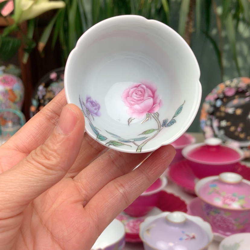 【闪购商品】内绘玫瑰花景德镇手工手绘