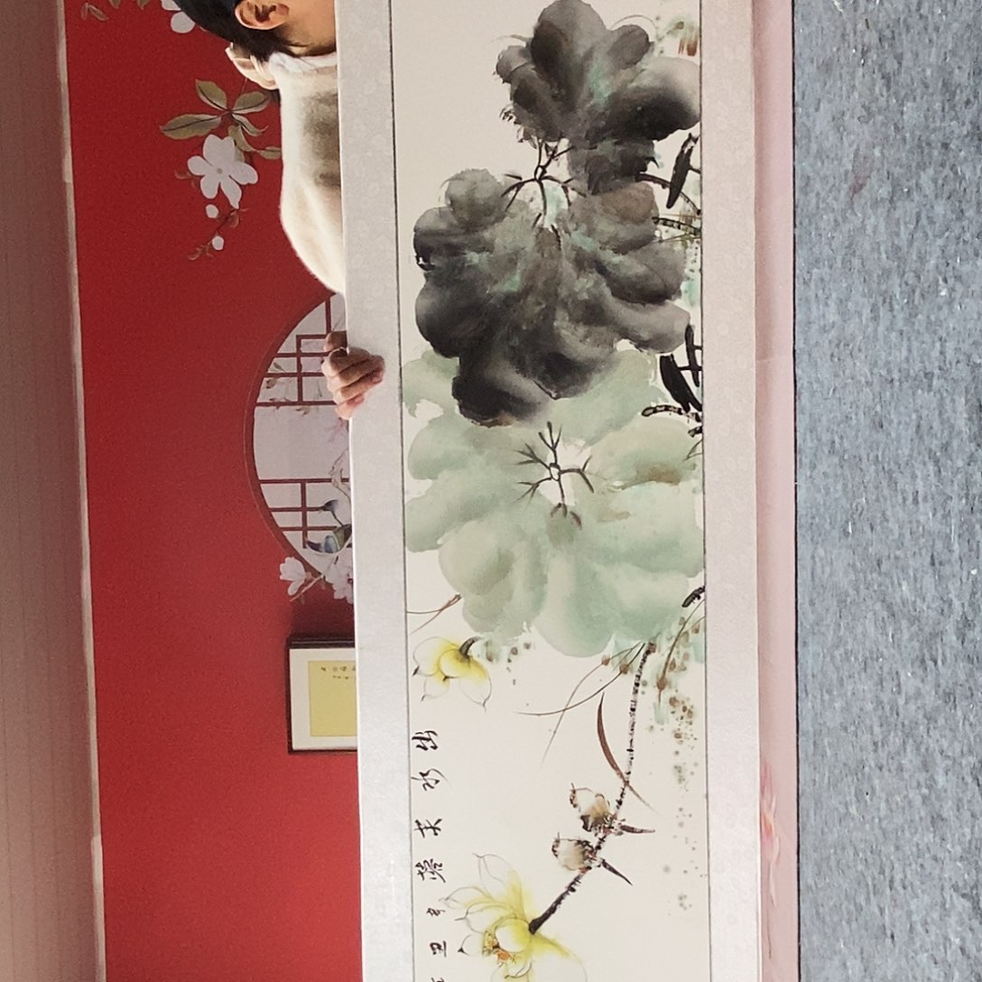 国画国画手写手绘带框