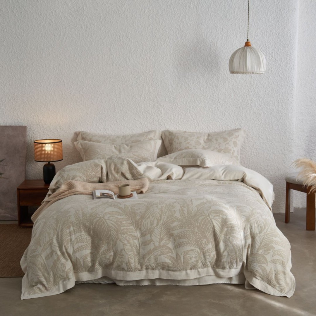 棉麻色织大提花四件套清货链接