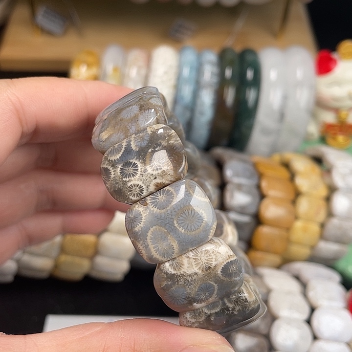 硅化珊瑚（珊瑚玉）未镶嵌手镯