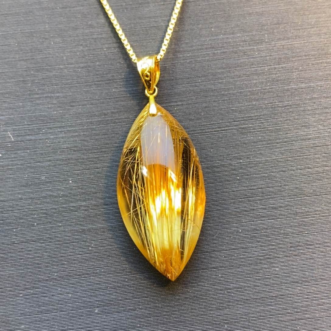 颈饰18K金镶嵌水晶钛晶锁骨链女士