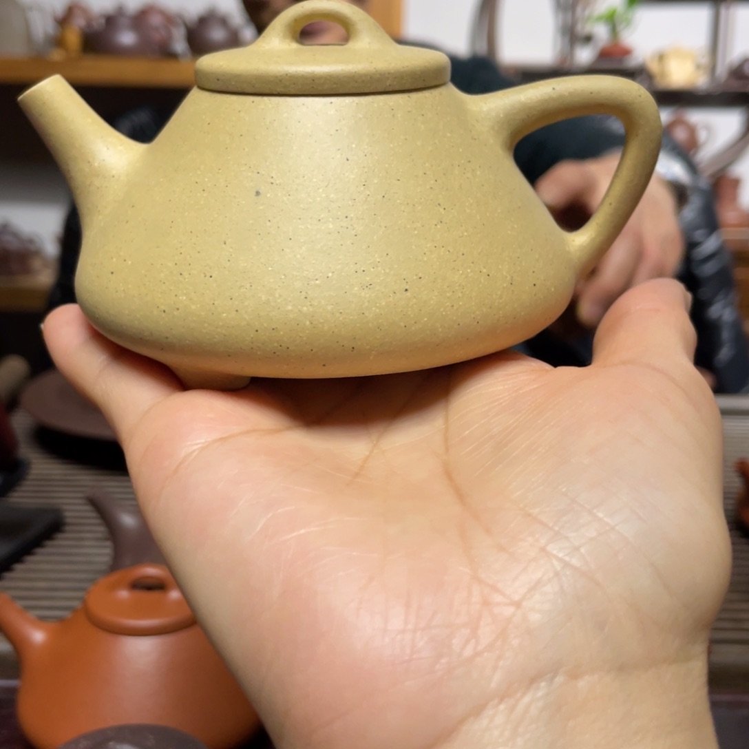 紫砂茶壶本绿子冶石瓢180CC