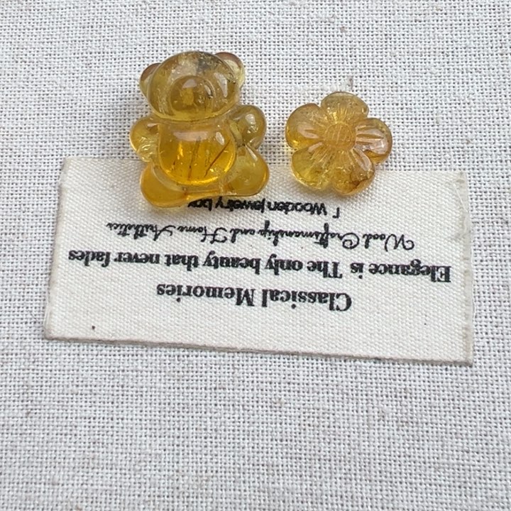 琥珀裸石未镶嵌蜜蜡